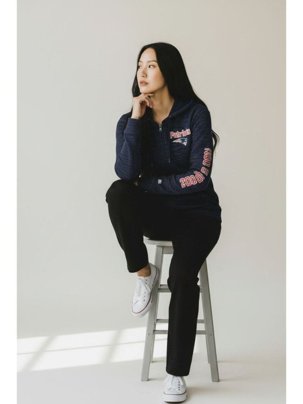 Women's England Patriots Full-Zip Hoodie New Era Navy Small New with Tag